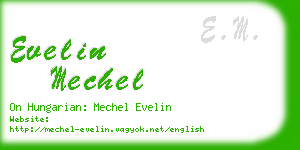evelin mechel business card
